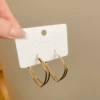 Square golden earrings