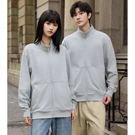 重磅潮牌时尚宽松休闲立领情侣款卫衣制定校服工装团体服印logo