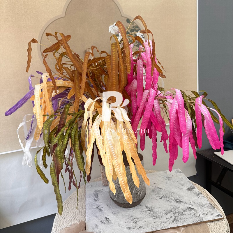 Simulation of Pea Pods Draped Floriculture Lentil Flower high quality Albizia Pods Handmade Flower Decorative Material Photography Props