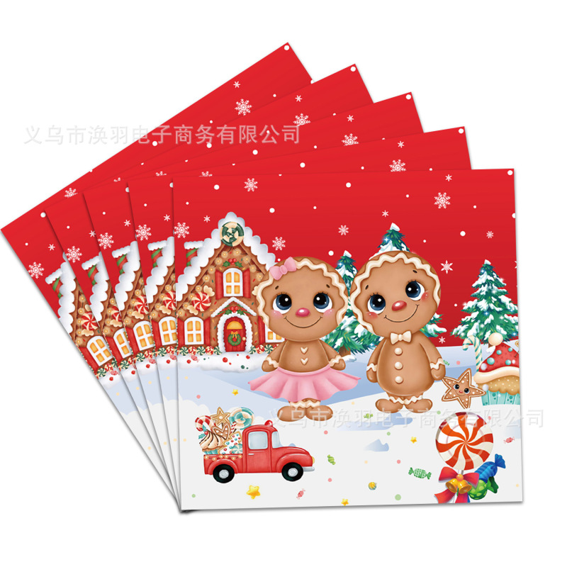 【在庫あり】クロスボーダー クリスマス サンタクロース ペンギン 雪だるま パーティー ティッシュ 使い捨てプリント ナプキン メーカー|undefined