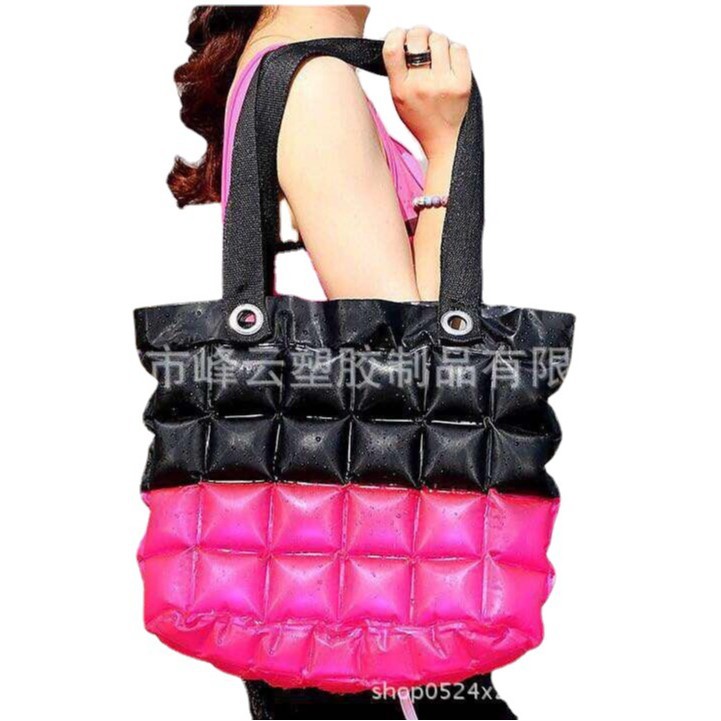 厂家批发PVC充气沙滩袋 便携提手充气袋 防水沙滩充气袋