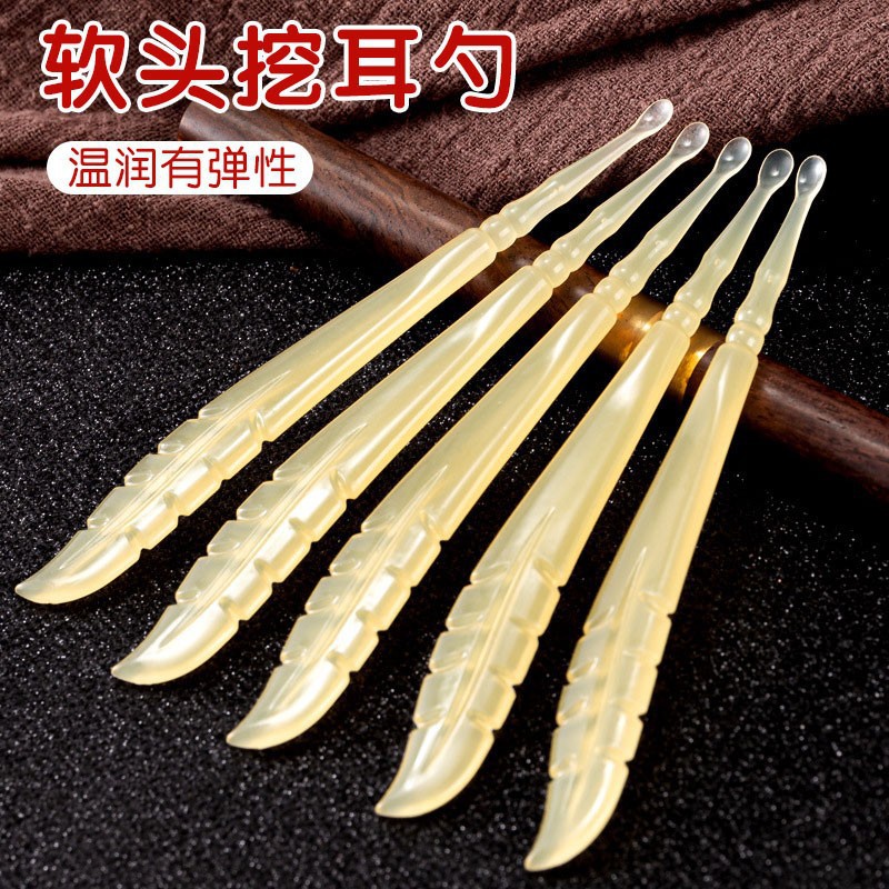 掏耳神器 挖耳勺熟胶儿童挖耳朵采耳工具 成人耳朵清洁器一件代发