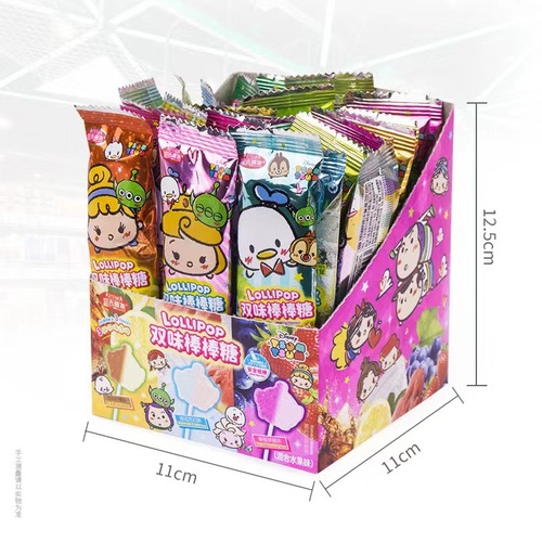 Children's Dual-Flavor Lollipop 27 Pieces Set: Cola Lemon Grape Strawberry Candy Gift for Kids