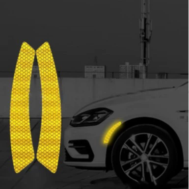 Предупреждающий наклейка колесная наклейка для бровей KLNT1837 ПВХ ночная светоотражающий наклейка безопасности предупредительный наклейка универсальная полоса для украшения кузова