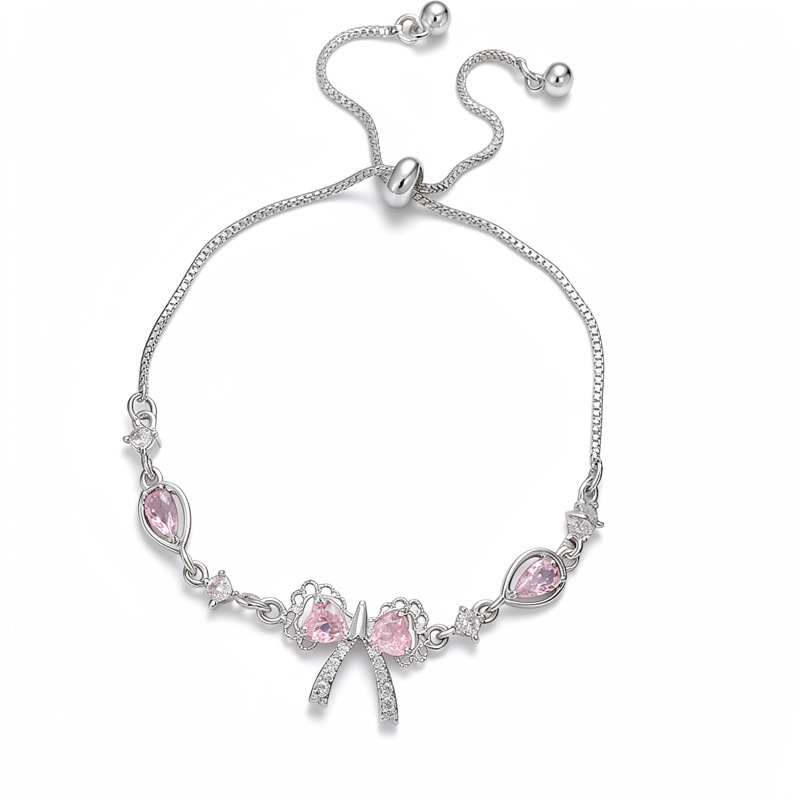Coreano inns arco de zircon collar de flores lujoso ligero de lujo de alta calidad cadena clavícula fresca y dulce conjunto de joyería