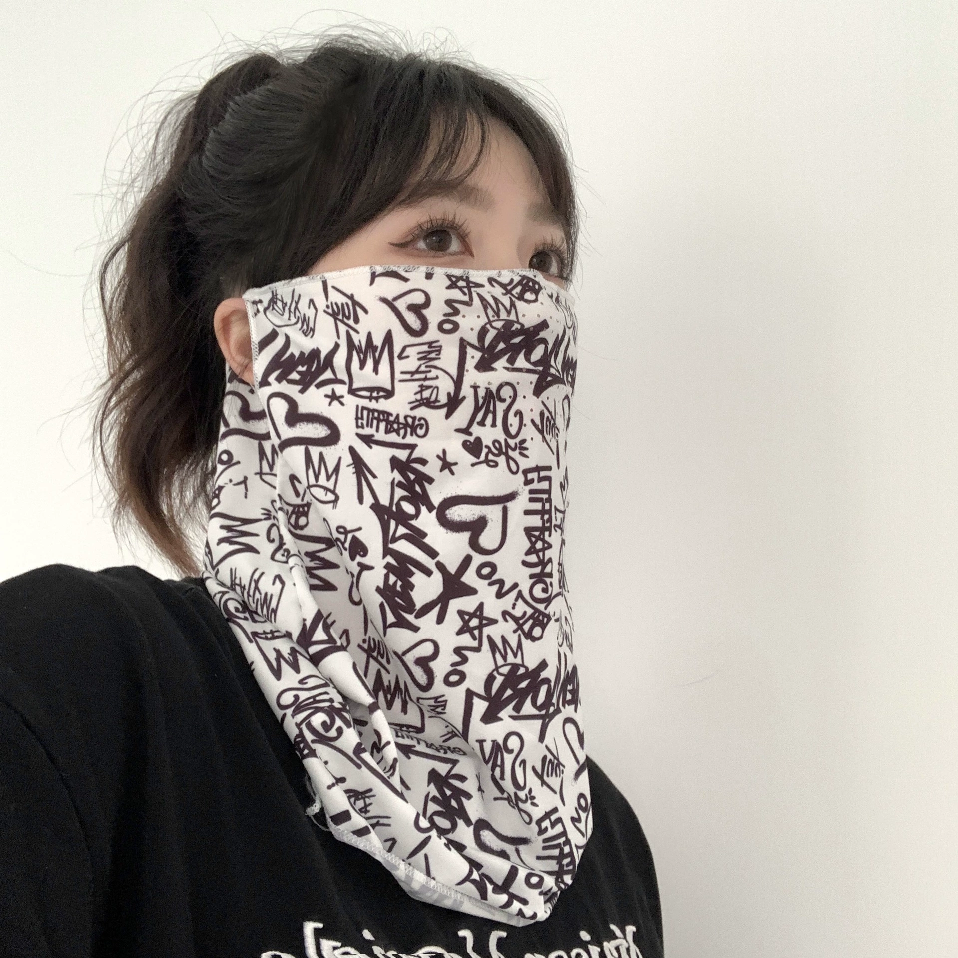 Повязка на уши с защитой лица солнцезащитная маска для мужчин полное покрытие лица для вождения шейка поездка лицо салфетка локомотив женская защита лица платок