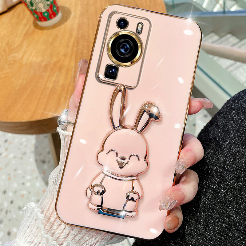 Suitable for Huawei P60 Phone Case Plated Full Coverage P50Pro Rabbit Three-Dimensional Pull Rod Bracket Protective Cover p20Pro Suitable for Huawei P60 Phone Case Plated Full Coverage P50Pro Rabbit Three-Dimensional Pull Rod Bracket Protective Cover p20Pro
