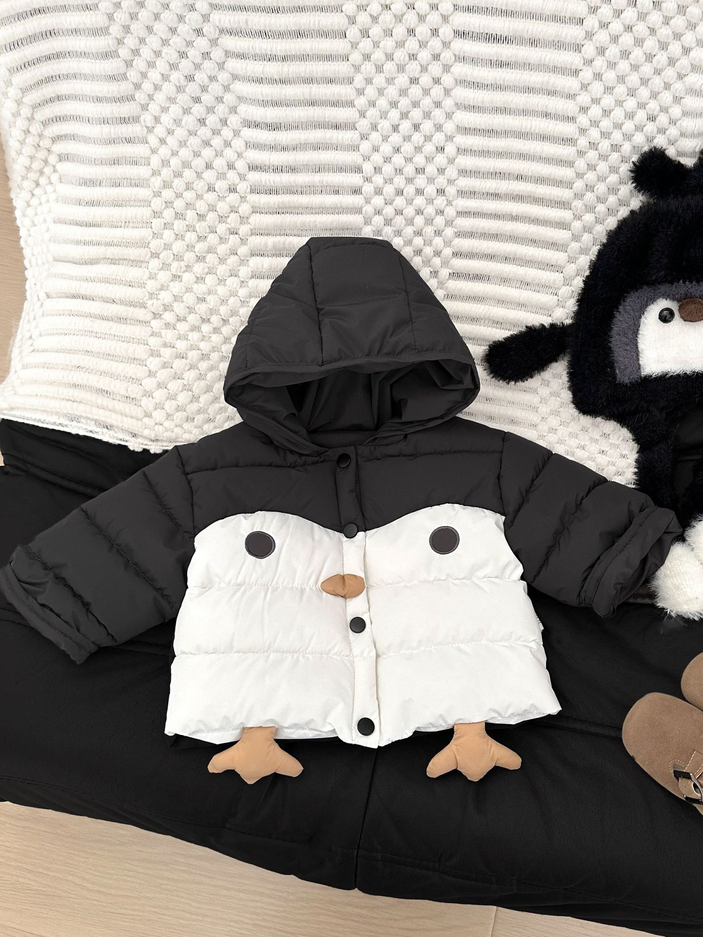 Super lindo bebé otoño invierno chaqueta de algodón nuevo lindo bebé dibujos animados engrosado chaqueta de algodón caliente para niños