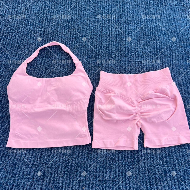 AliExpress venta caliente DFYNE nuevo fitness yoga traje deportivo chaleco halter sujetador pantalones cortos traje mujer