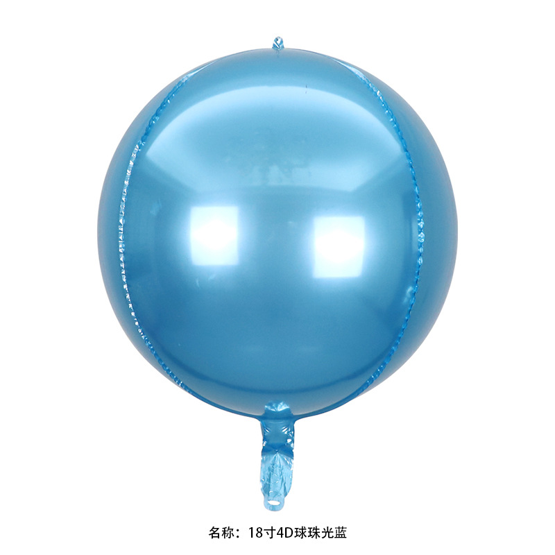 18 pulgadas 22 pulgadas 32 pulgadas 50 pulgadas 4D esfera redonda gran tamaño normal globo de película de aluminio decoración de fiesta de cumpleaños