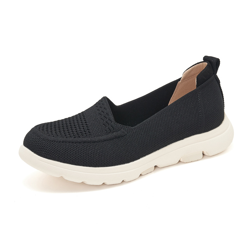 K6016 - 2 nuevo 2025, zapatos de cuero auténtico, almohadilla ligera antideslizante, cabeza redonda, tejido transpirable, zapatos de madre para mujeres