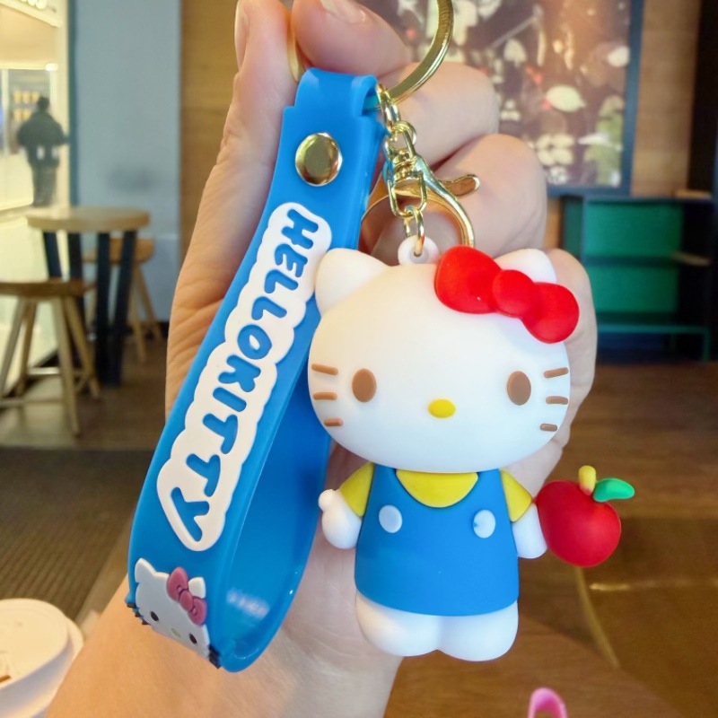 Llavero de Peluche de Gato Kuromi de Sanrio de Tercera Generación, Colgante para Llaves de Coche, Pequeño Regalo para Estudiantes