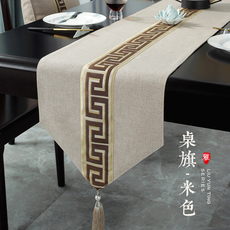 新中国式テーブル旗防水茶席茶旗中国式禅意茶巾テーブル布茶テーブルクロスホテルのベッド旗卸売り代発|undefined