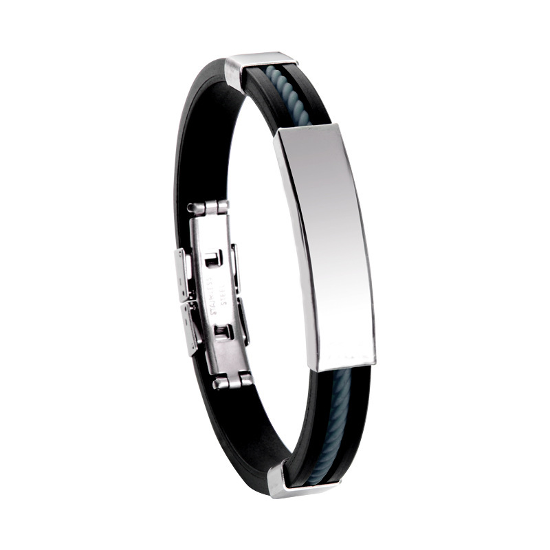 Yiwu joyería pequeña al por mayor botón de mariposa de verano pulido transfronterizo un hombre y una mujer joyería pequeño producto pulsera de acero inoxidable