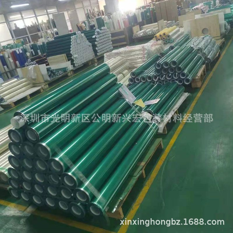 厂家直供PET绿色高温胶带 电镀烤漆绝缘耐酸碱硅胶保护膜高温绿胶