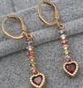 Zirconium heart-shaped, earrings heart shaped, crystal, accessory, ebay