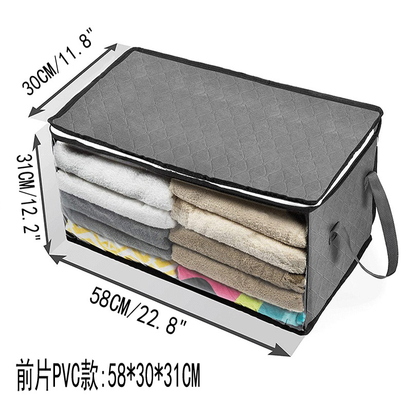 Bolsa de almacenamiento de tela no tejida bolsa de organización de ropa edredón en movimiento bolsa de embalaje de equipaje ropa engrosada almacenamiento a prueba de humedad