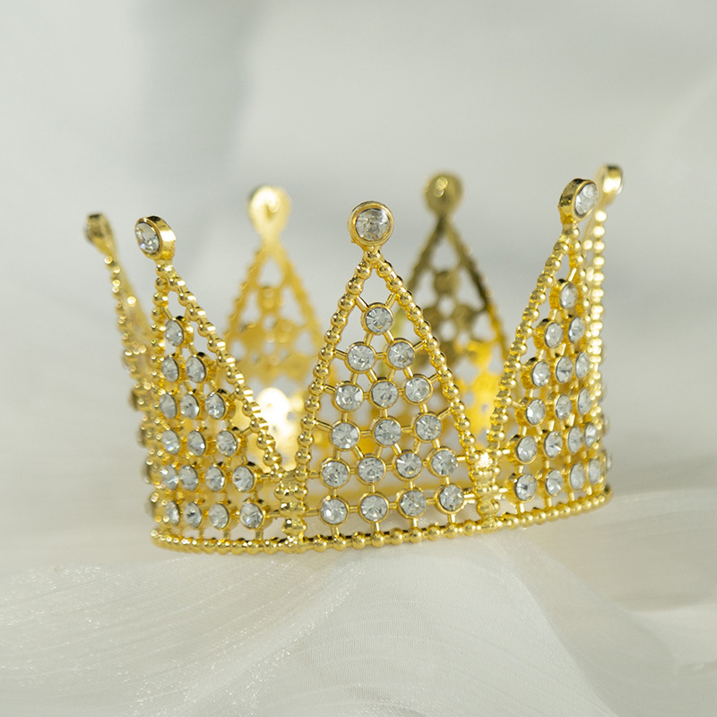 Birthday Crown Alloy Wedding Birthday Festival Crown Cake Decorating Supplies display picture 11