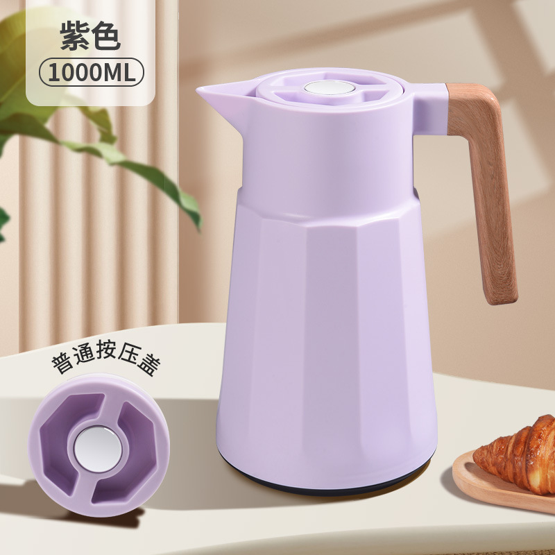 跨境大容量保温壶家用玻璃内胆保温水壶高颜值数显菱形木纹热水壶|undefined