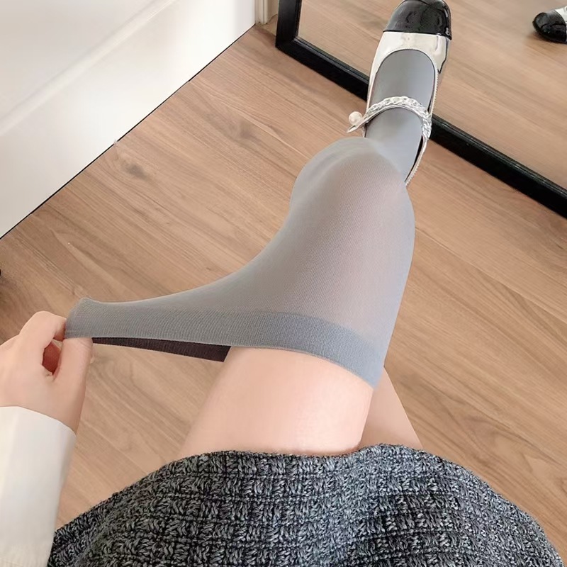 JK calcetines de pantorrilla todo fósforo para mujer sobre la rodilla tubo de estufa medias de primavera y otoño tubo largo japonés antideslizante para mujer medias de compresión piernas hermosas viento puro