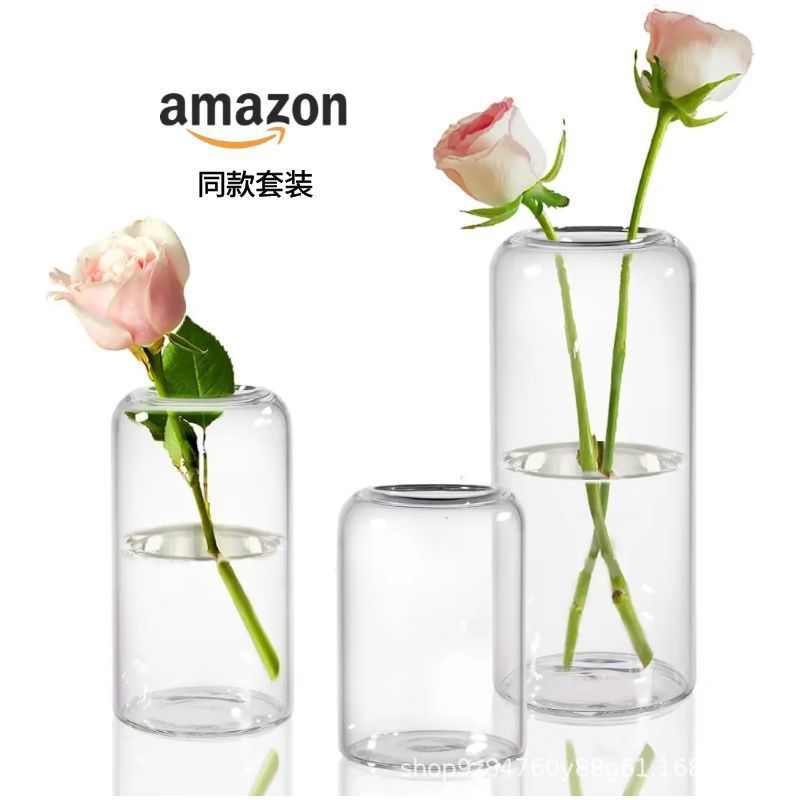 アマゾン高硼珪酸ガラス製小口花瓶 結婚式装飾花瓶セット インス風高級感ある装飾品|undefined