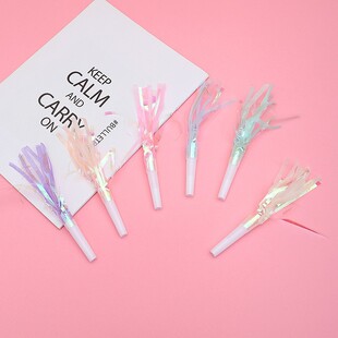 Cross-border tassel blowing dragon children's toys color white tube Phnom Penh plastic tassel blowing dragon activities home atmosphere jewelry