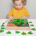 跨境热卖幼儿早教趣味田园蔬菜拔萝卜抓虫游戏亲子互动木制玩具