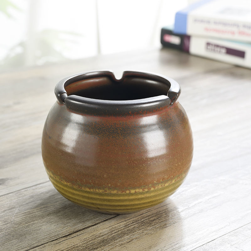 컬러 9 레트로 브라운 레드 재떨이