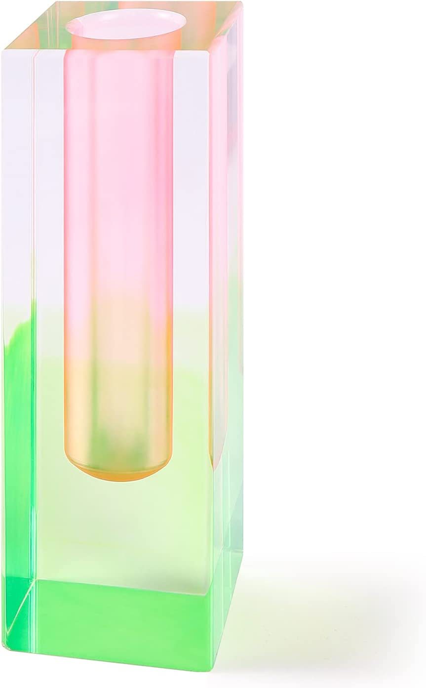400g Weight Vase Home Textiles & Decor Type 1 Piece Quantity Glass Material Gradient Color Pattern All Seasons Season Simple Style Style Simple Style Gradient Color Glass Vase Artificial Flowers 2