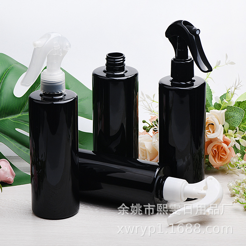 300ml平肩黑配24口h05小老鼠喷雾头手扣式喷壶浇花浇水补水化妆瓶