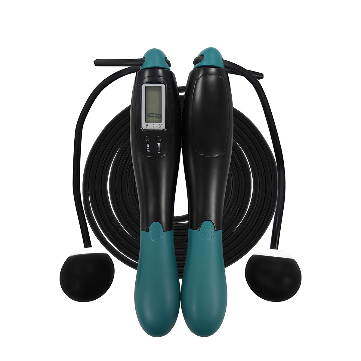 녹색과 검정색 로프 + 작은 공 + 손잡이