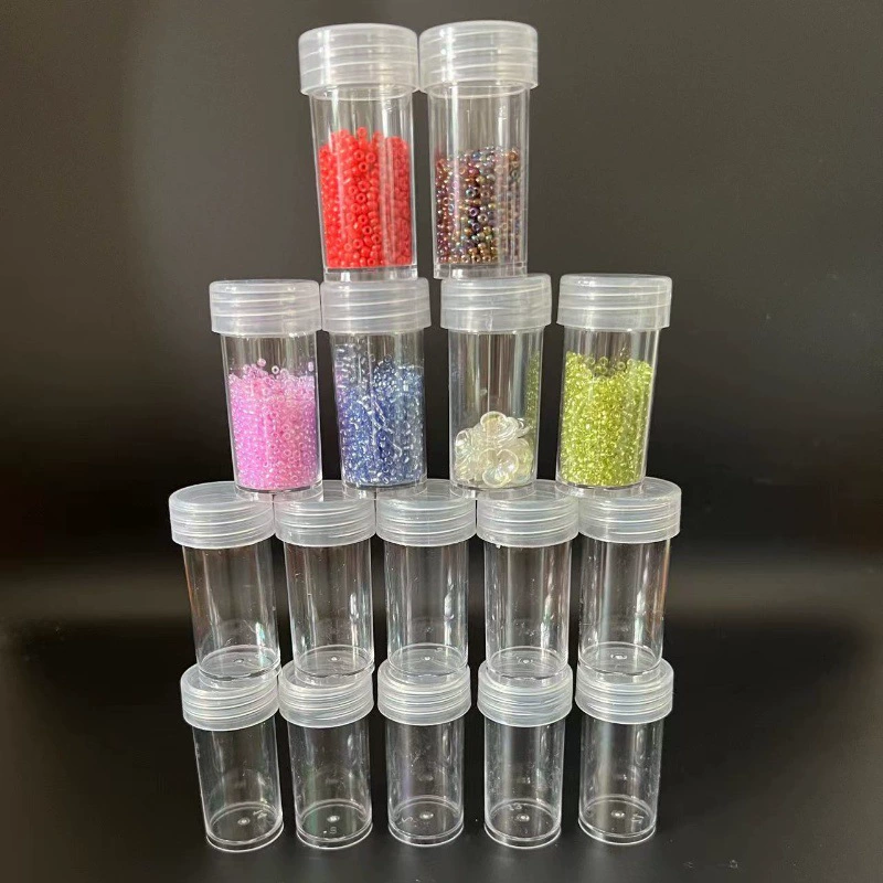 Пластиковая коробка для хранения прозрачных круглых бутылок diy Xiaomi рисовые бусы алмазные украшения для хранения пыли