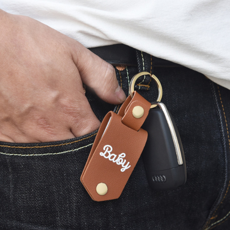 16g Weight Slip-on Clasp Closure Type Keychain Classification 1 Piece Quantity Daily Occasion Pu Leather, Aluminum sheet Material Solid Color Pattern Unisex Gender Simple Style Style Simple Style Solid Color Pu Leather Aluminum Sheet Unisex Slip-on Keychain 4