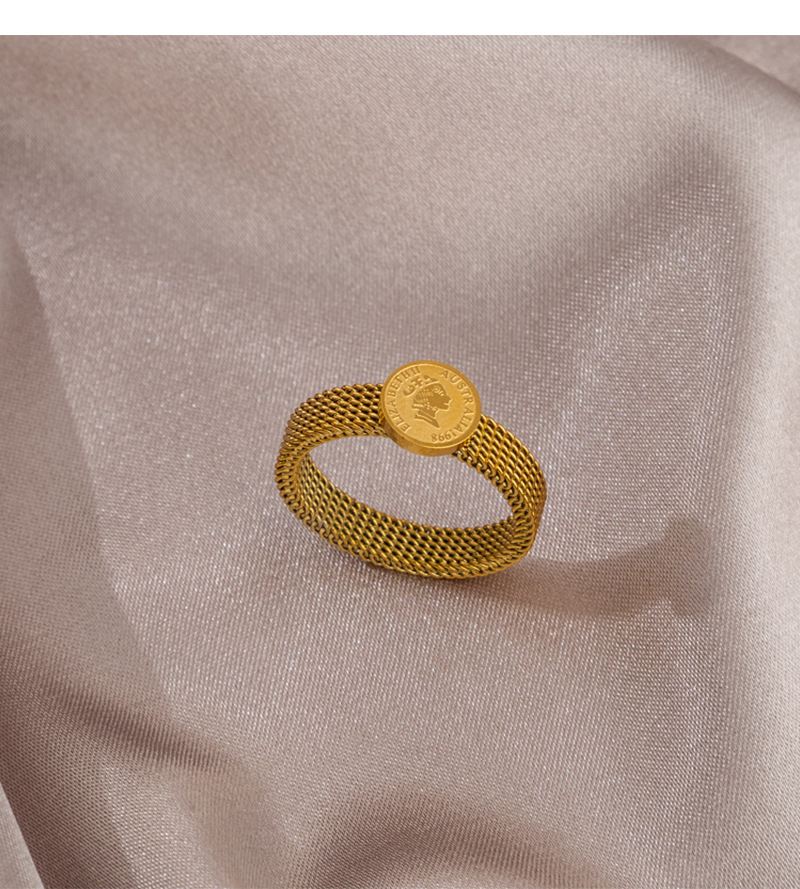 Fashion Geometric Titanium Steel Plating Rings 1 Piece