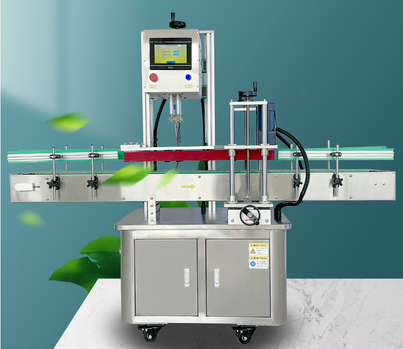 全自动立式搓盖机 方瓶圆瓶旋盖机 履带式抱夹瓶高速搓盖机拧盖机