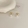 Advanced small design retro earrings from pearl, 2023 collection