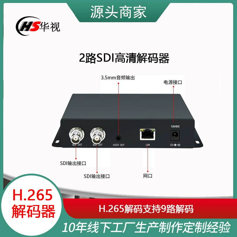 HD сетевой аудио- и видеодекодер/HDMI/SDI/VGA декодер коробка для IP-передачи видео кодек H.265