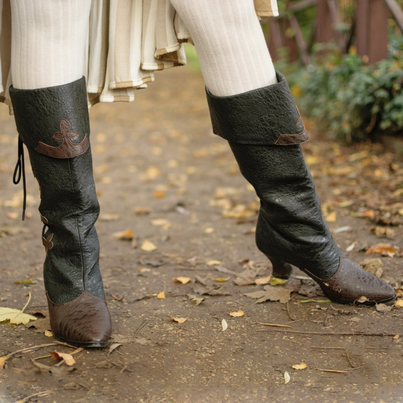 2024 Amazon Independent Site Cross-Border Foreign Trade New European and American Medieval Retro Women's Pointed-Toe High-Heeled Long Boots