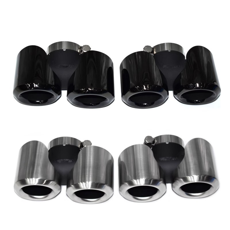 Suitable for 20-23 Land Rover Defender 110/90 Tail Throat Exhaust Pipe Modified Round Mouth Four-Out Tail Throat Carbon Fiber