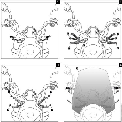 Suitable for Kawasaki Vulcan S 650 Modified Windshield, Heightened Windshield, Pc Explosion-Proof Material