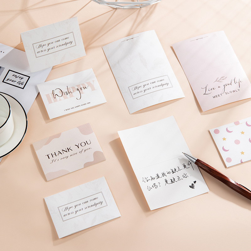 Simple Style Style Print Craft Factory Provided Simple Greeting Cards With Envelope Bakery-style Birthday Cards And Thank-you Cards