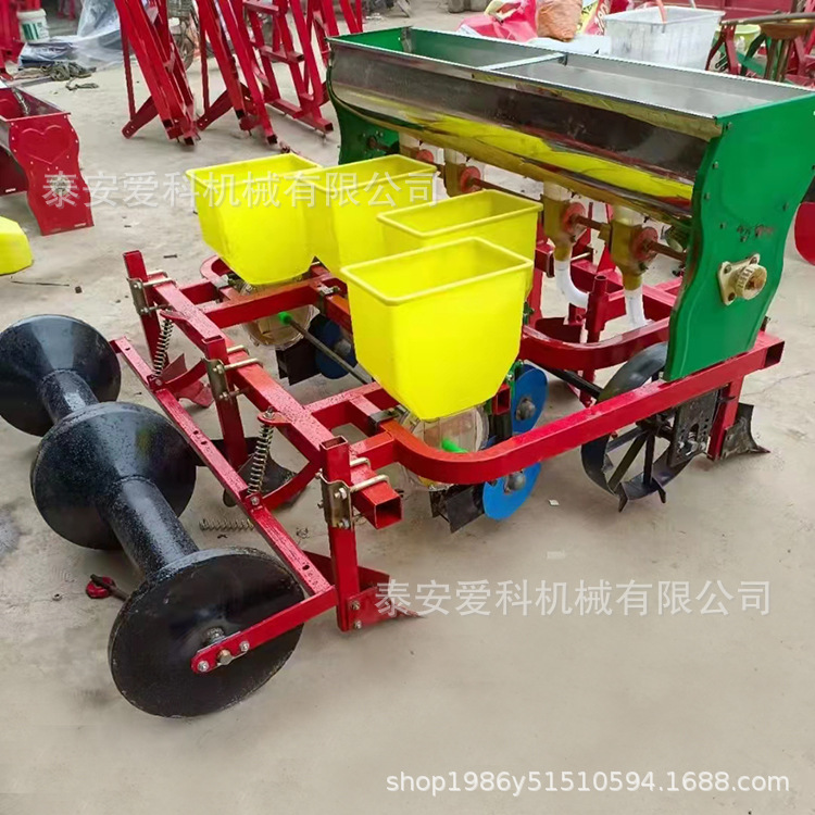 河南平顶山花生播种机拖拉机带单垄双行春花生精播机起垄施肥种花