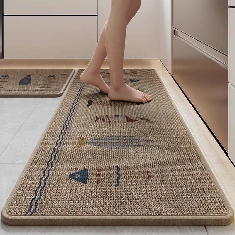 Customizable Cross-Border Linen Floor Mats That Are Stain-Resistant, Oil-Absorbing, and Water-Absorbing, Long Strip Mats for Home Use, Easy to Maintain, Non-Slip Kitchen Floor Mats Customizable Cross-Border Linen Floor Mats That Are Stain-Resistant, Oil-Absorbing, and Water-Absorbing, Long Strip Mats for Home Use, Easy to Maintain, Non-Slip Kitchen Floor Mats