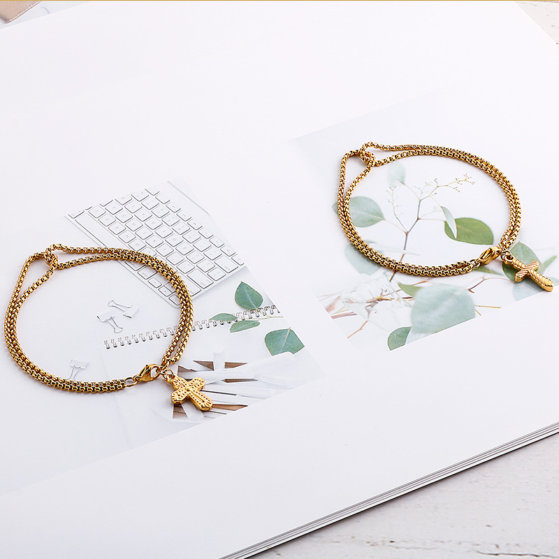 Bracelets Classification 304 Stainless Steel Chain Material Fashion Heart Shape Butterfly Titanium Steel Plating Bracelets