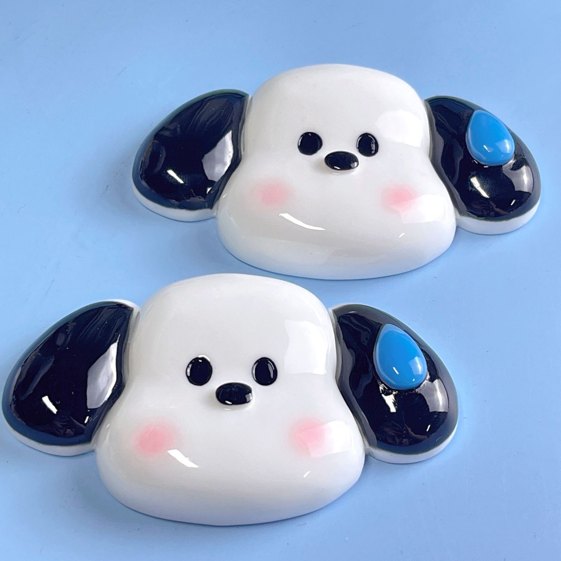 귀여운 하파 강아지 수제 크림 접착제 DIY 휴대폰 케이스, 신발 버클, 펜던트, 냉장고 레진 액세서리 스티커