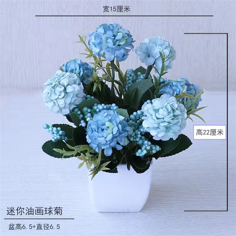 Pequeña imitación de flores falsas decoraciones de sala de estar decoración de mesa de té flores de plástico mano flores falsas plantas decoraciones