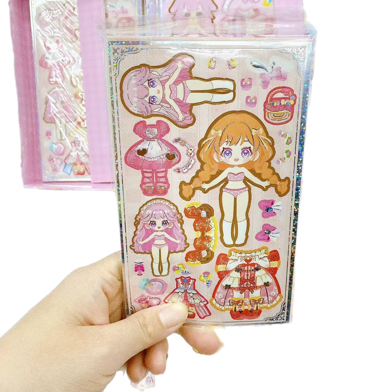Juguetes para niños pegatinas divertidas lindas pegatinas chicas diy hechas a mano 15 en la princesa escenas de vestuario