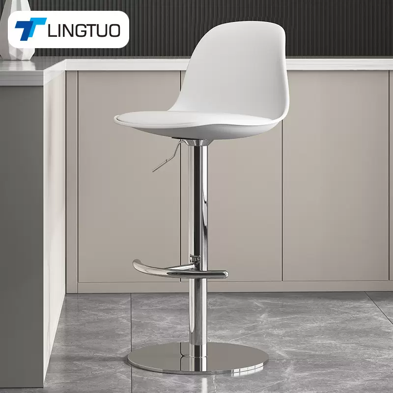 吧台椅现代简约高脚凳 家用靠背凳子 前台升降酒吧椅子收银台吧椅