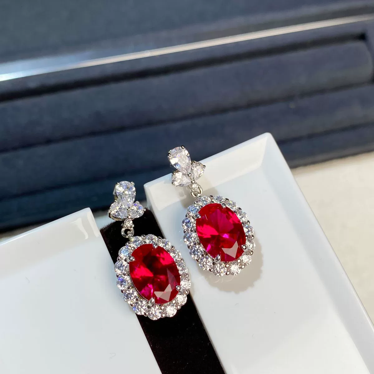 Серебряные серьги-рубы, украшения, образец серебро 925, инкрустированы бриллиантами, европейский стиль, прямые продажи с завода