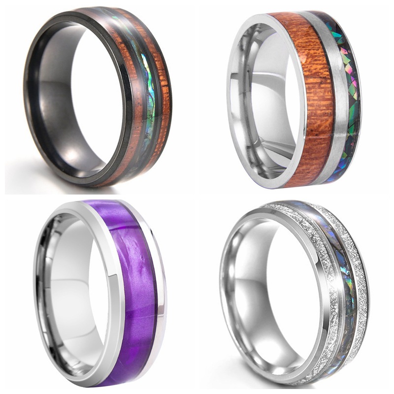 8g Weight Rings Classification 1 Piece Quantity Business Rock Geometric Titanium Steel Shell Men's Rings Men Band Rings
